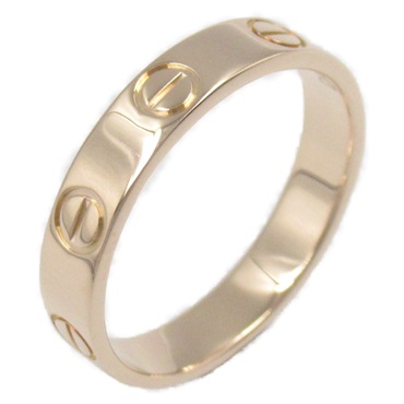 CARTIER Mini Love Ring 18KPG Pink Rose Gold Used women US size 5.25 #50