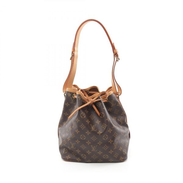 LOUIS VUITTON Petit Noe Shoulder Bag M42226 Monogram canvas Brown Used Women LV