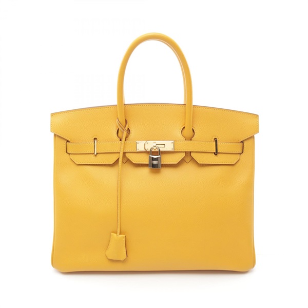 HERMES Birkin 35 Hand bag A Epsom leather Soleil yellow Used GHW