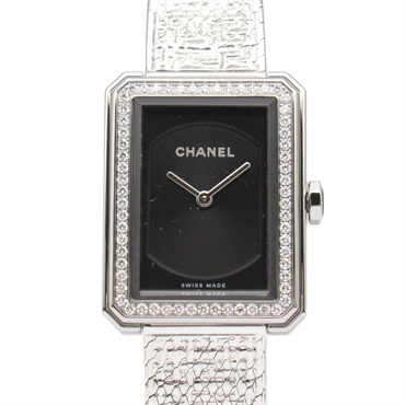 CHANEL Boyfriend tweed Wrist Watch H4877 Quartz Stainless Steel Used Women CC