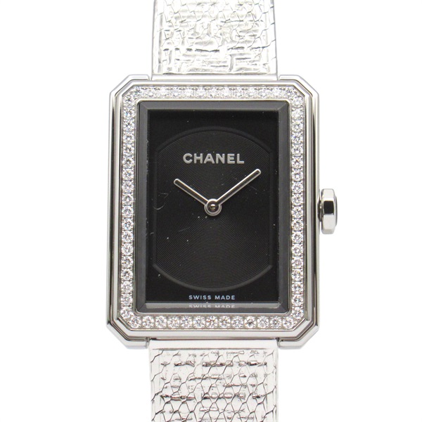CHANEL Boyfriend tweed Wrist Watch H4877 Quartz Stainless Steel Used Women CC