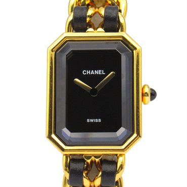 CHANEL Premiere S Wrist Watch H0001 Quartz Gold Plated leather Used Women CC