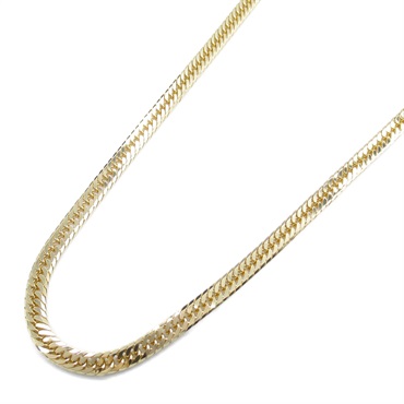 JEWELRY Double 8 sided Flat link chain necklace K18 YG Yellow Gold NEW