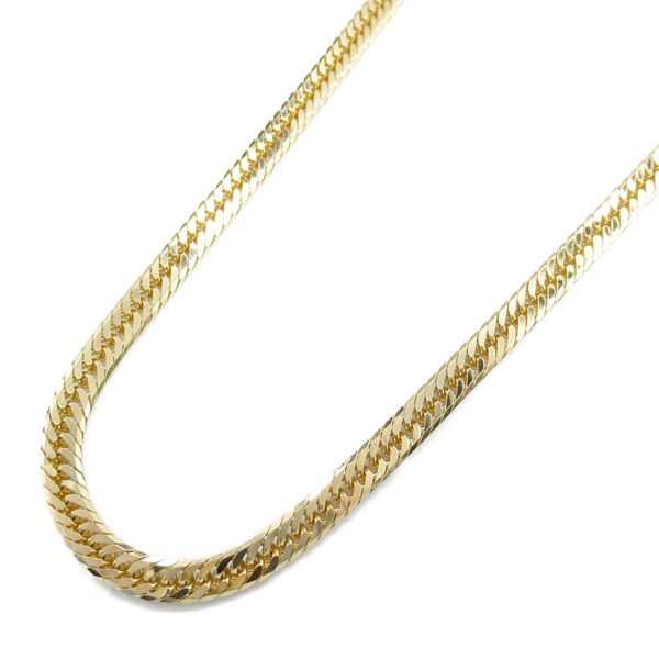 JEWELRY Double 8 sided Flat link chain necklace K18 YG Yellow Gold NEW