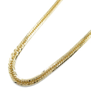 JEWELRY Double 8 sided Flat link chain necklace K18 YG Yellow Gold NEW #50