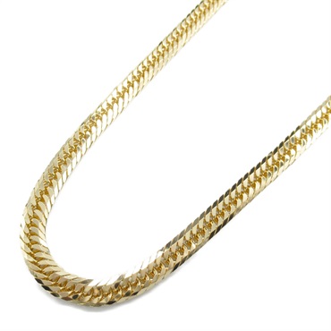 JEWELRY Double 8 sided Flat link chain necklace K18 Yellow Gold NEW #50