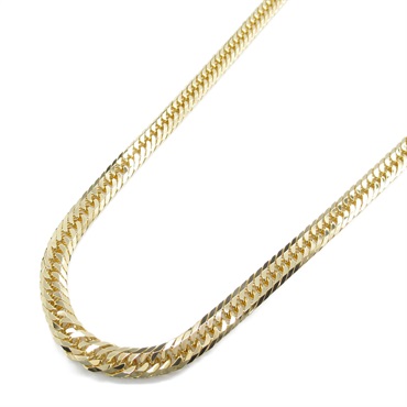 JEWELRY Double 8 sided Flat link chain necklace K18 Yellow Gold NEW #60