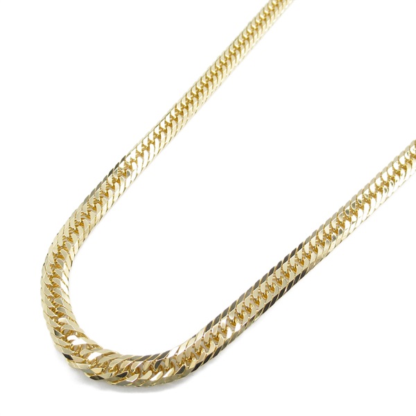 JEWELRY Double 8 sided Flat link chain necklace K18 Yellow Gold NEW #60