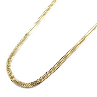 JEWELRY Double 8 sided Flat link chain necklace K18 Yellow Gold NEW #50.5