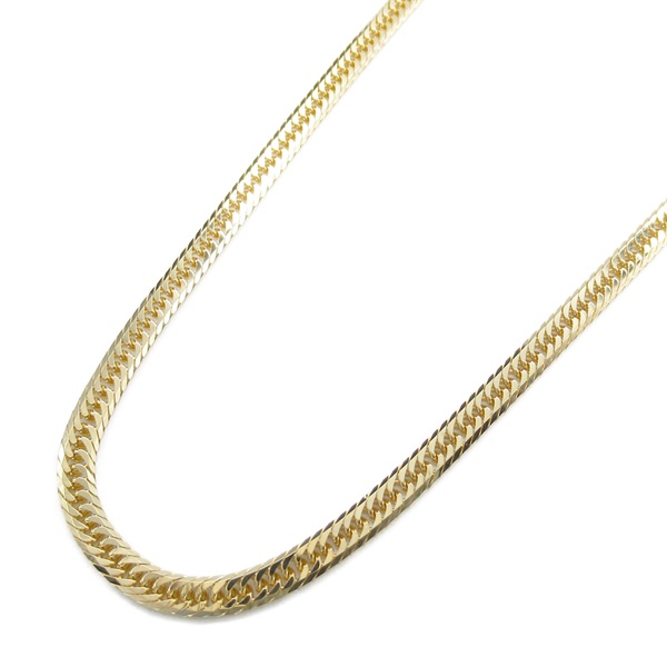 JEWELRY Double 8 sided Flat link chain necklace K18 Yellow Gold NEW #50.5