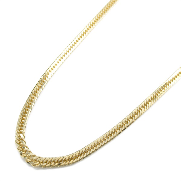 JEWELRY Double 8 sided Flat link chain necklace K18 Yellow Gold NEW #50