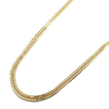 JEWELRY Double 8 sided Flat link chain necklace K18 Yellow Gold NEW #50