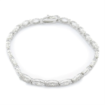 JEWELRY Diamond Bracelet 17.5cm 18KWG White Gold Used Women