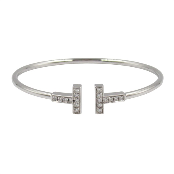 TIFFANY＆CO T-wire Bracelet Diamond 18KWG White Gold Used Women