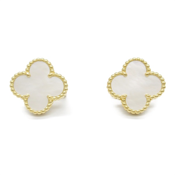Van Cleef & Arpels Vintage Alhambra Pierced earrings 18KYG Mother of pearl Used