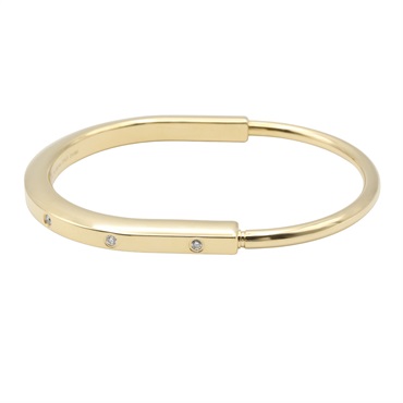 TIFFANY＆CO Lock Bracelet 8P Diamond 18KYG Yellow Gold diamond Used Women