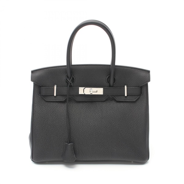 HERMES Birkin 30 Hand bag 030520CK Togo leather SHW Black Noir Used Women