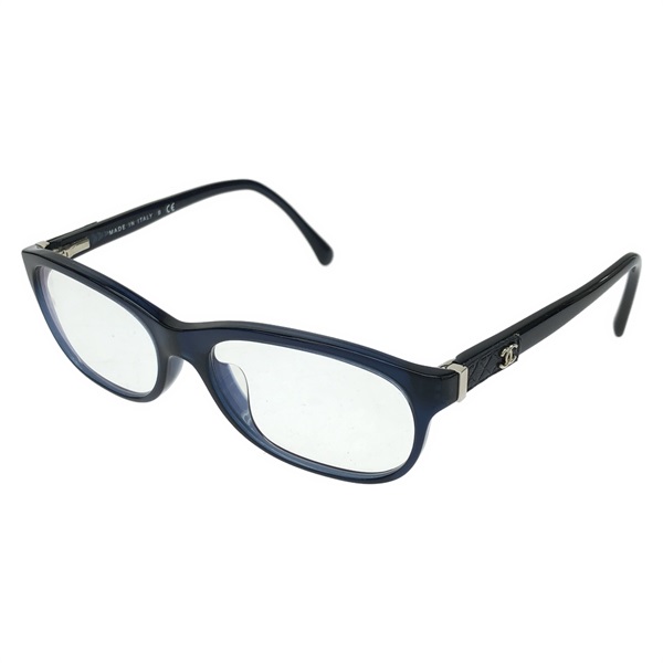 CHANEL Glasses sunglasses eyewear 3236Q-A Black Used Women CC Coco