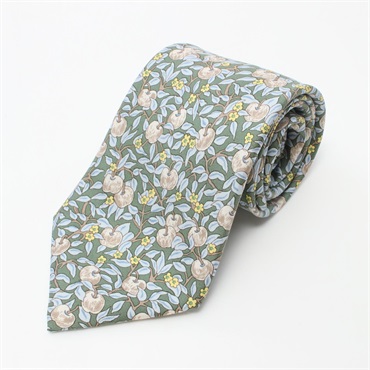 HERMES Tie silk Green Multicolor Used mens