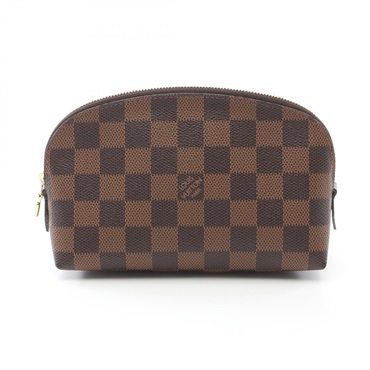 LOUIS VUITTON Pochette Cosmetic Pouch bag N47516 Damier canvas Ebene Used Women