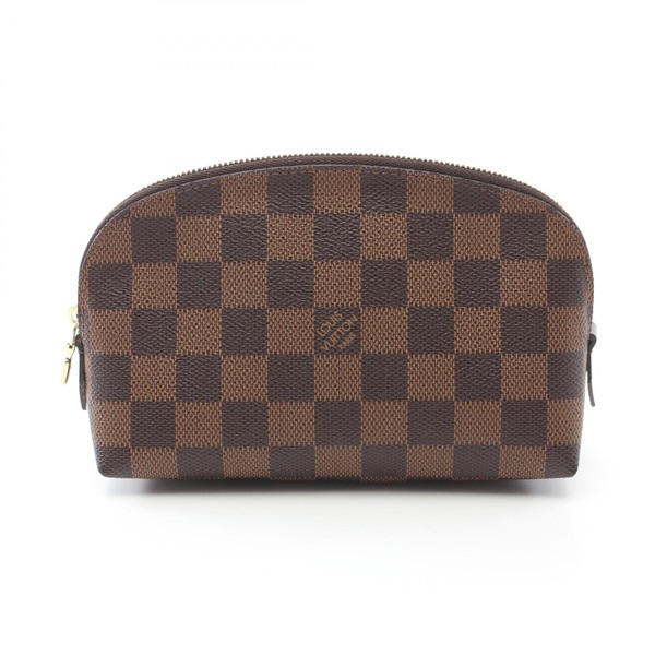 LOUIS VUITTON Pochette Cosmetic Pouch bag N47516 Damier canvas Ebene Used Women