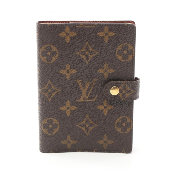 LOUIS VUITTON Agenda PM Notebook cover R20005 Monogram canvas Brown Used LV