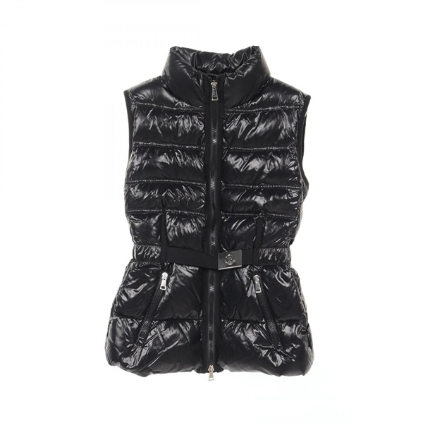 MONCLER AIGRETTE Down vest 48314 Nylon Black Used Women #0