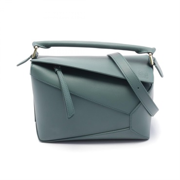 LOEWE Puzzle Edge Small 2way Shoulder Handbag A510P60X41 leather Green NEW Women