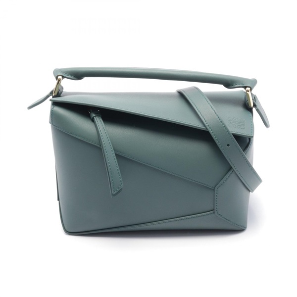 LOEWE Puzzle Edge Small 2way Shoulder Handbag A510P60X41 leather Green NEW Women