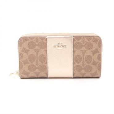 COACH Boxed Signature Long wallet X CX178IMXD3 canvas leather Brown Gold NEW