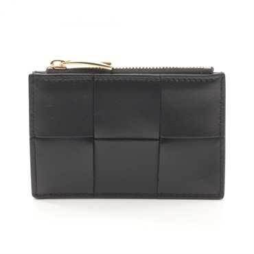 BOTTEGA VENETA Maxi Intrecciato coin purse 681009VCQC48425 leather Black NEW