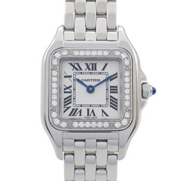 CARTIER PANTHERESM Diamond Wrist Watch W4PN0007 Quartz SS Used Women