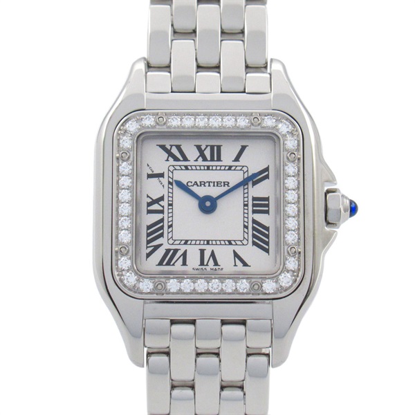 CARTIER PANTHERESM Diamond Wrist Watch W4PN0007 Quartz SS Used Women