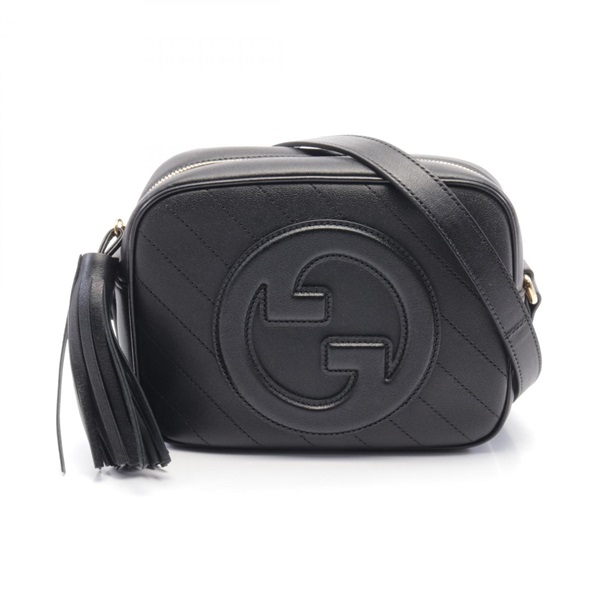 GUCCI Crossbody Shoulder Bag 7423601IV0G1000 leather Black NEW women