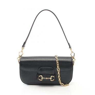 GUCCI Horsebit 1955 Small 2way Shoulder Bag 7351781DB0G1000 leather Black NEW