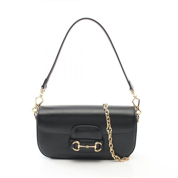 GUCCI Horsebit 1955 Small 2way Shoulder Bag 7351781DB0G1000 leather Black NEW