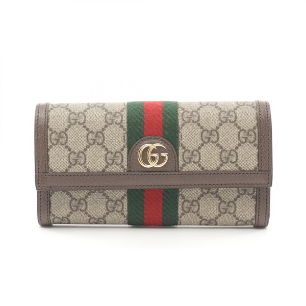 GUCCI Ophidia GG Supreme Continental Wallet 52315396IWG8745 canvas Brown used