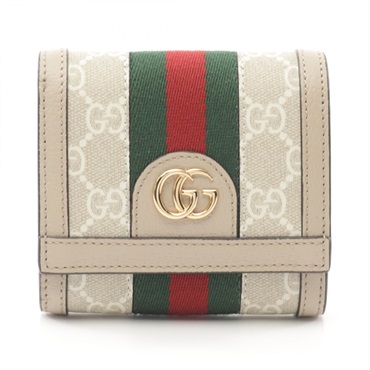 GUCCI Ophidia GG Wallet Sherry Line Bi-fold purse 598662UULAG9682 canvas leather
