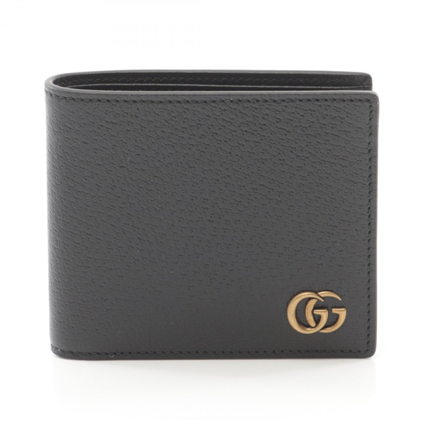 GUCCI GG Marmont Bi-fold wallet 428725DJ20T1000 leather Black NEW mens