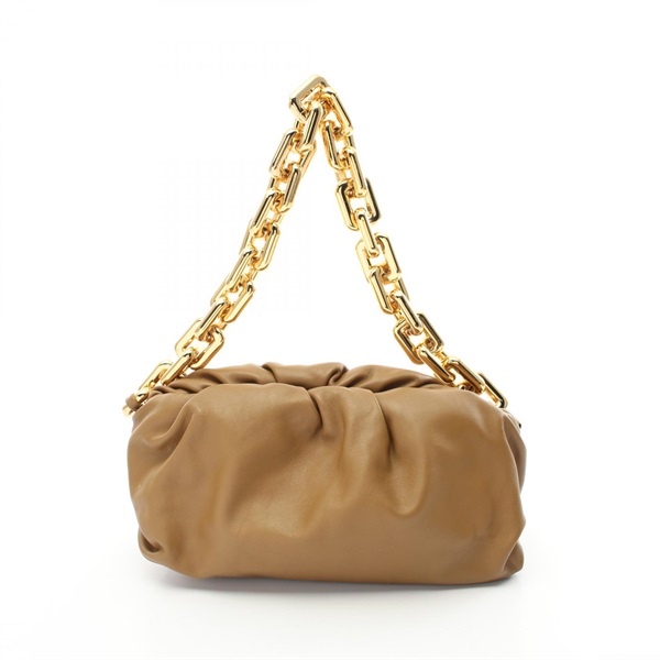 BOTTEGA VENETA The Chain Pouch Shoulder Bag 620230 leather Brown Used Women GHW