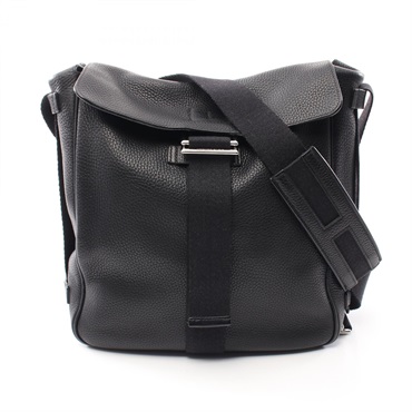 HERMES Tibet Vertical MM Shoulder Bag J 043796CK Taurillon Clemence Black SHW