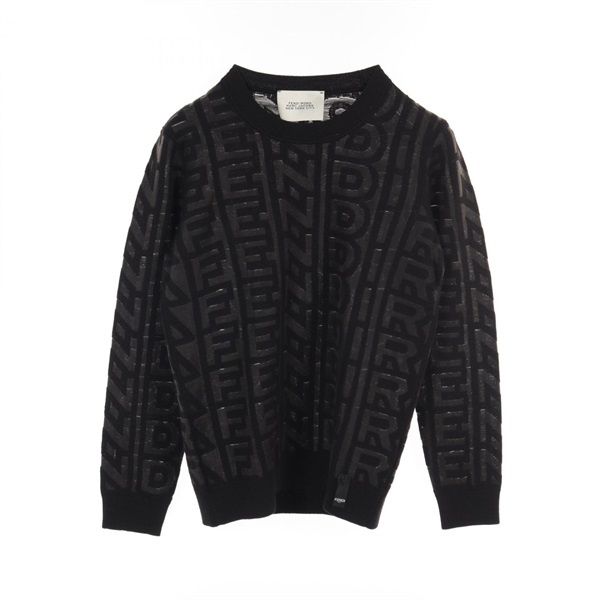 FENDI × MARC JACOBS knit sweater FZX131 AMBX wool Black Gray Used mens size 48