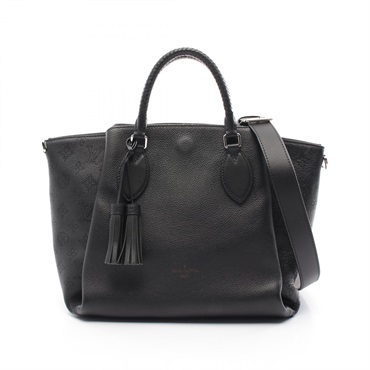 LOUIS VUITTON Omea Haumea 2way Handbag M55029 Mahina leather Black Used Women
