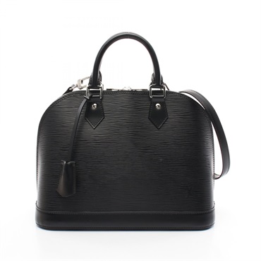 LOUIS VUITTON Alma PM 2way Shoulder Handbag M40302 Epi leather Black Black Used