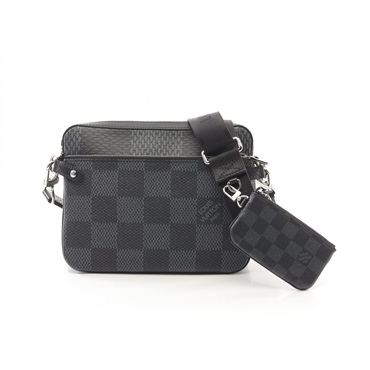 LOUIS VUITTON Trio Messenger Shoulder Bag N50017 Damier graphite Black Used LV