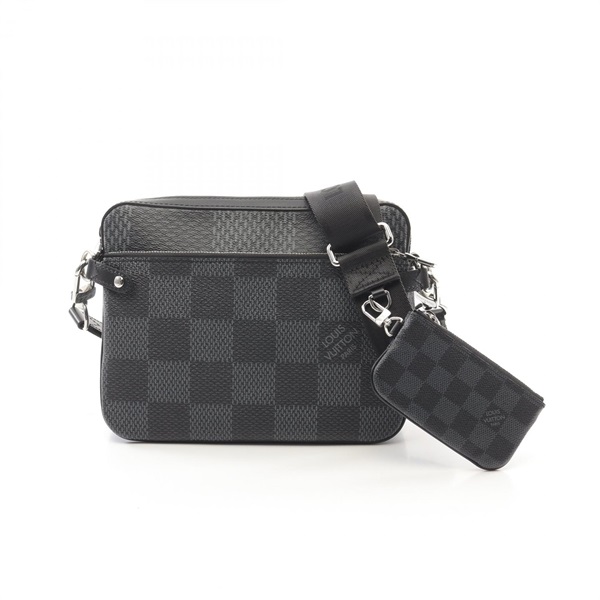 LOUIS VUITTON Trio Messenger Shoulder Bag N50017 Damier graphite Black Used LV