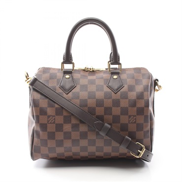 LOUIS VUITTON Speedy Bandouliere 25 2way Handbag N41368 Damier Ebene Used Women