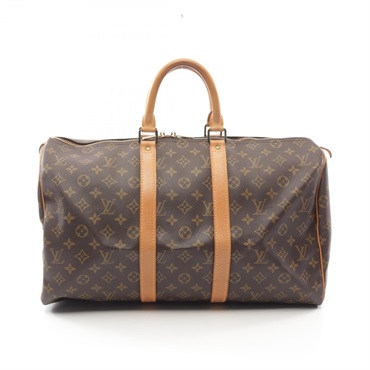 LOUIS VUITTON Keepall 45 Travel Boston Hand Bag M41428 Monogram Canvas Used LV