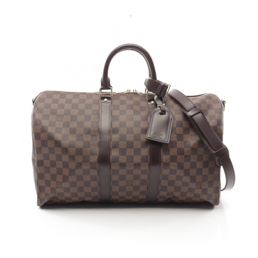 LOUIS VUITTON Keepall Bandriere 45 2way Handbag N41428 Damier Ebene Used LV