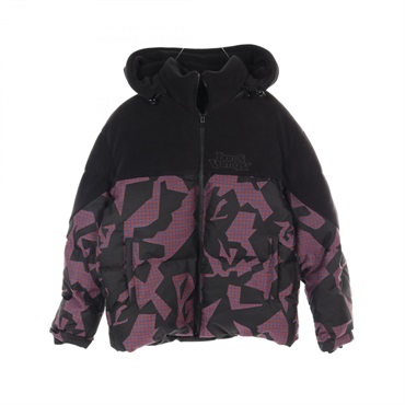 LOUIS VUITTON Bi-material Down jacket RM231M RS6 HOB10E polyester Black Red Used